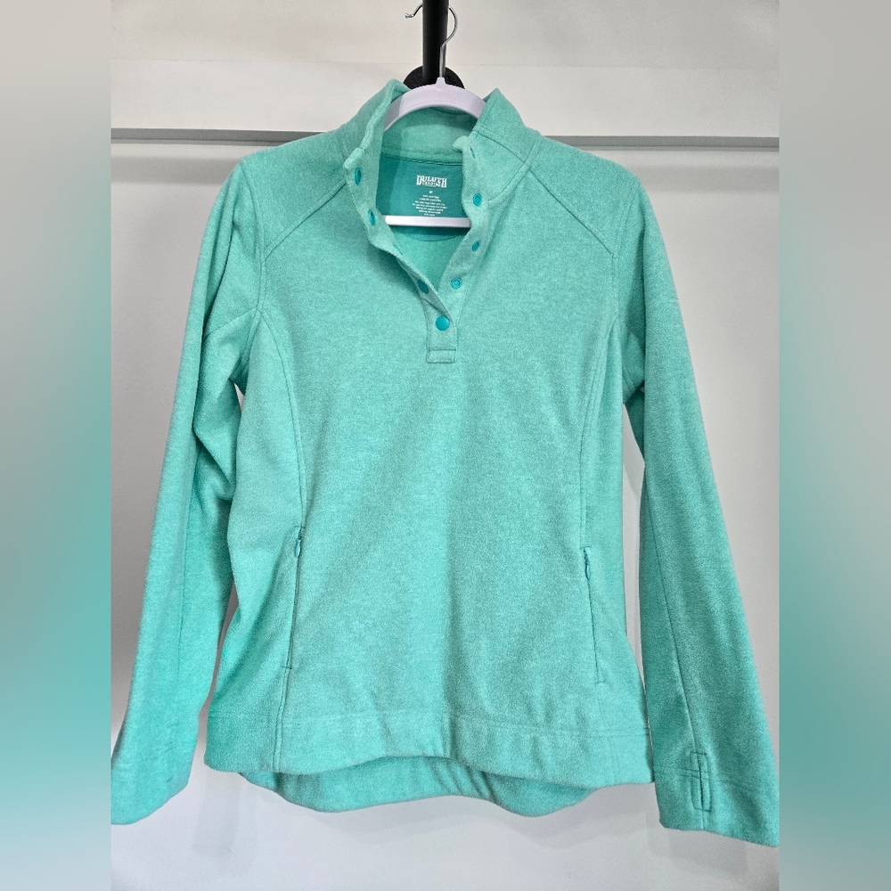 Duluth Trading Womens Size Medium Pullover Fleece Sea Foam Green